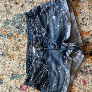 Paint splattered shorts